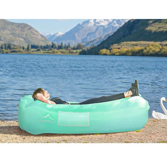 Alphabeing Inflatable Lounger - Inflatable‎ Ground Hammock, Mint Green - Picture 4 of 6